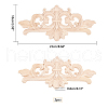 Olycraft Rubber Wood Carved Onlay Applique AJEW-OC0001-51A-2