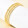 Brass Round Bead Multi-strand Bracelets for Women BJEW-D317-07G-3