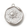 Brass Micro Pave Cubic Zirconia Pendants KK-Q035-16A-P-1
