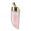Natural Rose Quartz Pendants G-P474-04G-02-2