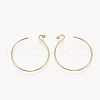 Brass Earring Hooks KK-T035-102G-2
