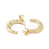 Brass Micro Pave Cubic Zirconia Pendants ZIRC-P106-03G-3