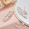 Beebeecraft 2Pcs Alloy with Glass Rhinestone Hair Barrettes OHAR-BBC0001-01-4