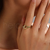 Brass Micro Pave Cubic Zirconia Open Cuff Ring for Women RJEW-F154-02G-A-3