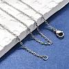 Tarnish Resistant 304 Stainless Steel Cable Chain Necklaces NJEW-E026-04P-4