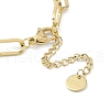 304 Stainless Steel Paperclip Chain Rectangle Link Bracelets for Women BJEW-C071-02G-3