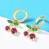 Cherry Brass Micro Pave Cubic Zirconia Hoop Earrings EJEW-U057-07G-4