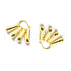 Rack Plating Brass Wave Oval Hoop Earrings EJEW-D055-17G-2