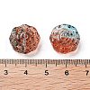 Spray Painted Transparent Glass Beads GLAA-D038-01I-3