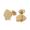 Ion Plating(IP) 304 Stainless Steel Stud Earring Findings STAS-I206-06G-2