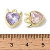Heart Rack Plating Alloy Charms FIND-I039-29G-3