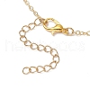 Glass Cat Shaped Pendant Brass Cable Chain Necklaces for Women NJEW-JN05274-6