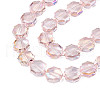 Electroplate Transparent Glass Beads Strands EGLA-N002-27-C01-3