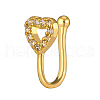 Brass Micro Pave Clear Cubic Zirconia Clip on Nose Rings WG43D72-06-2