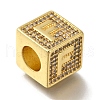 Brass Cubic Zirconia Beads KK-Q818-01F-G-2