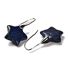 Natural Lapis Lazuli Star Dangle Earrings EJEW-I315-03P-13-2