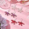 Butterfly Brass Dangle Earrings EJEW-MZ00265-2