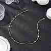 304 Stainless Steel Rhombus Link Chain Necklaces NJEW-JN05205-01-1