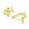 Brass Letter Stud Earrings for Women EJEW-A038-01X-G-2