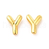 Brass Hollow Out Initial Letter Stud Earrings for Women EJEW-A044-01G-Y-1
