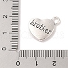 Tibetan Style Heart Alloy Pendants TIBEP-Q043-206-RS-3