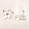 Rack Plating Flower Brass Stud Earrings EJEW-H016-26P-2
