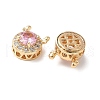 Brass Micro Pave Cubic Zirconia Beads KK-G531-01G-05-2