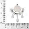 304 Stainless Steel Pendants STAS-S174-22P-3
