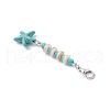 Synthetic Turquoise Starfish Turtle Pendant Decorations HJEW-JM03374-5