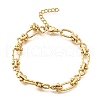 304 Stainless Steel Oval & Infinity Link Chain Bracelets for Women BJEW-K226-14C-G-4