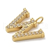 Ion Plating(IP) 304 Stainless Steel Micro Pave Cubic Zirconia Pendants STAS-Z107-03G-22-2
