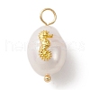 Natural Freshwater Pearl Pendants PALLOY-JF02151-2