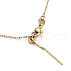 Ion Plating(IP) Adjustable 304 Stainless Steel Cable Chain Necklaces NJEW-K270-06G-4