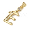 Brass Micro Pave Cubic Zirconia Pendants KK-M319-02G-E-2