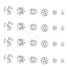 540Pcs 6 Style Iron Bead Caps IFIN-CJ0001-58-4