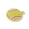 Alloy Enamel Pendants PALLOY-R153-01G-02-2