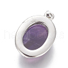 Natural Amethyst Pendants G-L512-D09-3