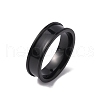 201 Stainless Steel Grooved Finger Ring Settings STAS-WH0027-27C-EB-1