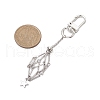 Star 304 Stainless Steel Macrame Chain Pouch Empty Stone Holder Pendant Decoration HJEW-JM02079-2