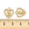 Brass Micro Pave Clear Cubic Zirconia Charms KK-Z034-02G-3