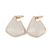Brass Enamel Stud Earrings EJEW-Q391-01G-03-1
