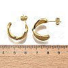 Brass Micro Pave Clear Cubic Zirconia Stud Earrings for Women EJEW-U056-05A-G-5