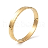 Ion Plating(IP) 304 Stainless Steel Plain Bangle BJEW-F464-11G-2