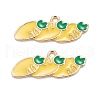 Alloy Enamel Pendants ENAM-O048-04KCG-2