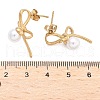 Bowknot 304 Stainless Steel Stud Earrings EJEW-C142-07G-5