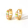 Stainless Steel Enamel Hoop Earrings FS1910-5