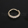 Brass Micro Pave Clear Cubic Zirconia Hoop Cartilage Earrings WG294E9-02-1