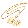 304 Stainless Steel Pendant Necklaces NJEW-C066-14G-2