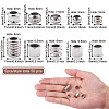 Fashewelry 50Pcs 10 Style 304 Stainless Steel Grooved Beads STAS-FW0001-19-9
