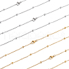 SUNNYCLUE 12Pcs 2 Colors 304 Stainless Steel Satellite Chain Necklaces Set NJEW-SC0001-17-1